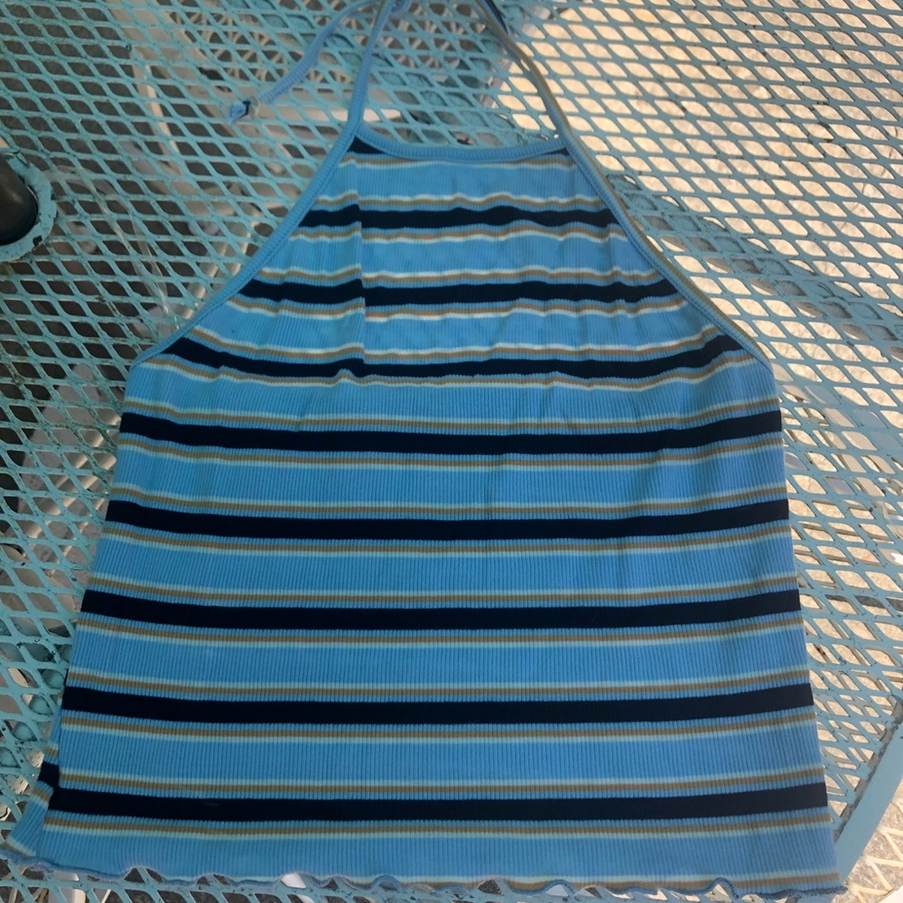 Striped halter top